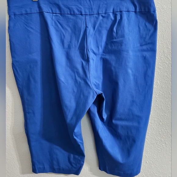 Cute Capris! Women's Signature Slimming by CJ Banks Bright Blue  22W - Picture 3 of 7
